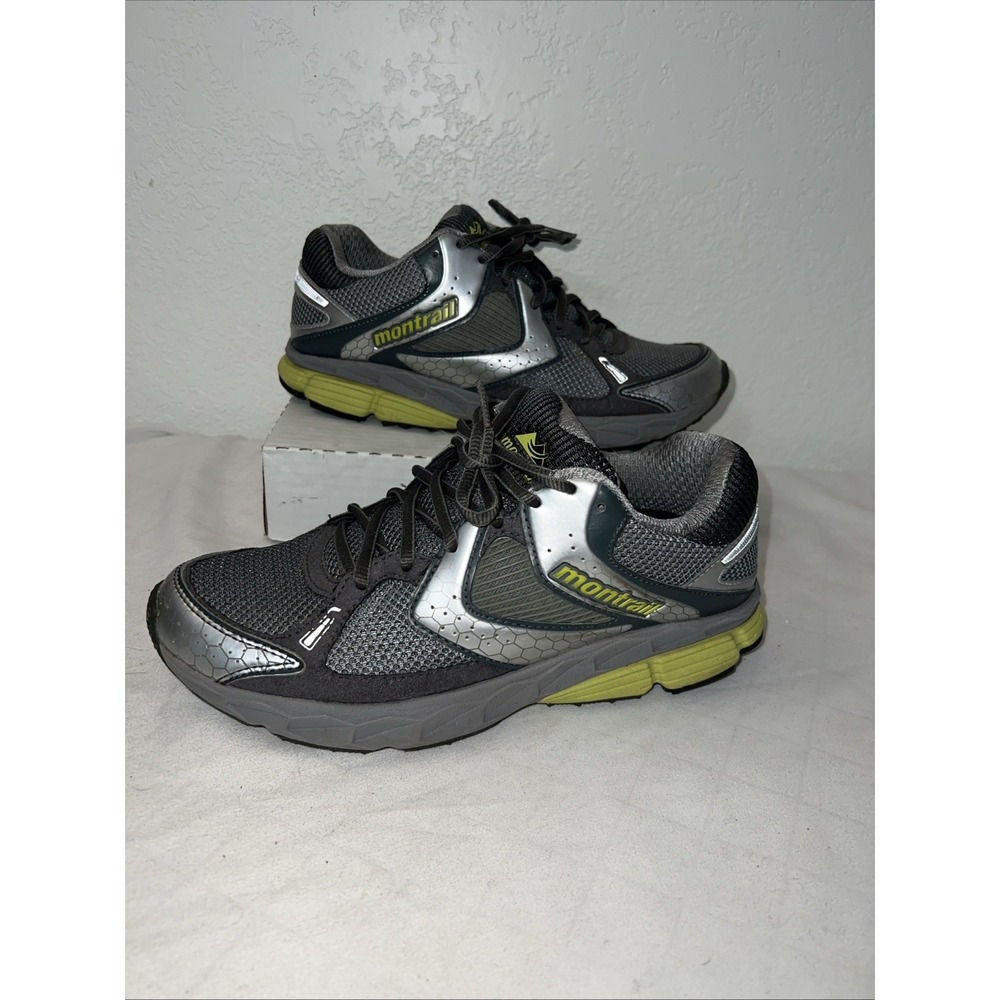Montrail Fairhaven Outdry Road Trail Running Shoes Womens Gray‎ Lime Green 9.5